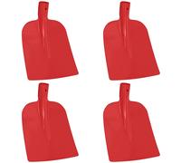 vidaXL Lot de 4 têtes de pelle - Rouge - 32 x 24,5 cm - Acier revêtu par pulvérisation - Outils de jardin modernes et durables - Pelle polyvalente pour creuser, déneiger - Pelle d'extérieur résistante