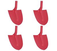 vidaXL Lot de 4 têtes de pelle - Rouge - 39,5 x 27,5 cm - Acier revêtu par pulvérisation - Outils de jardin modernes et durables - Pelle polyvalente pour creuser, déneiger et déneiger - Pelle