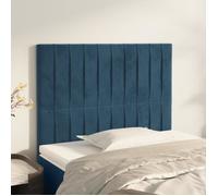 vidaXL Têtes de lit 2 pcs Bleu foncé 100x5x78-88 cm Velours3116616