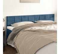 Vidaxl Têtes De Lit 2 Pcs Bleu Foncé 80x5x78/88 Cm Velours Bleu