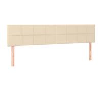 vidaXL 2X Têtes de Lit Meubles de Chambre à Coucher Accessoires de Lit Simple Têtes de Cadre de Lit Intérieur Crème 100x5x78/88 cm Tissu