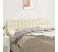 vidaXL Têtes de lit 2 pcs Crème 72x5x78/88 cm Similicuir Blanc G