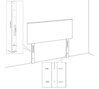 Vidaxl Têtes De Lit 2 Pcs Crème 72x5x78/88 Cm Tissu