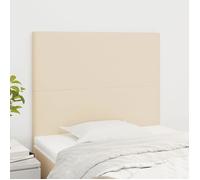 vidaXL Tête de lit simple intérieur en tissu, crème, 90x5x118/128 cm