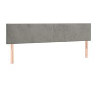 Vidaxl Têtes De Lit 2 Pcs Gris Clair 90x5x78/88 Cm Velours Gris