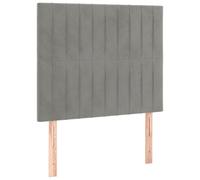 Vidaxl Têtes De Lit 2 Pcs Gris Clair 90x5x78/88 Cm Velours Gris