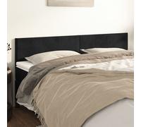 Vidaxl Têtes De Lit 2 Pcs Noir 100x5x78/88 Cm Velours Noir