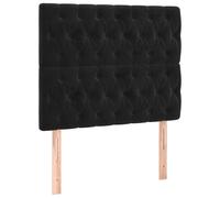 Vidaxl Têtes De Lit 2 Pcs Noir 100x7x78/88 Cm Velours Noir