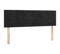 Vidaxl Têtes De Lit 2 Pcs Noir 72x5x78/88 Cm Velours Noir