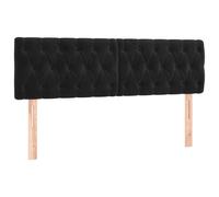 Vidaxl Têtes De Lit 2 Pcs Noir 72x7x78/88 Cm Velours Noir