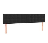 vidaXL 2X Têtes de Lit Meubles de Chambre à Coucher Accessoires de Lit Simple Têtes de Cadre de Lit Intérieur Noir 80x5x78/88 cm Velours