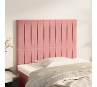 Vidaxl Têtes De Lit 2 Pcs Rose 90x5x78/88 Cm Velours Rose