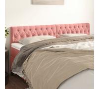 Vidaxl Têtes De Lit 2 Pcs Rose 90x7x78/88 Cm Velours Rose
