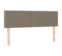 Vidaxl Têtes De Lit 2 Pcs Taupe 72x5x78/88 Cm Tissu Gris