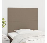 vidaXL Tête de Lit Meubles de Chambre à Coucher Accessoires de Lit Simple Têtes de Cadre de Lit Intérieur Taupe 90x5x118/128 cm Tissu
