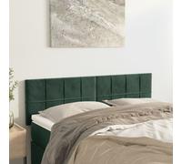 Vidaxl Têtes De Lit 2 Pcs Vert Foncé 72x5x78/88 Cm Velours Vert