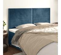 Vidaxl Têtes De Lit 4 Pcs Bleu Foncé 80x5x78/88 Cm Velours Bleu