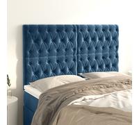 Vidaxl Têtes De Lit 4 Pcs Bleu Foncé 80x7x78/88 Cm Velours Bleu