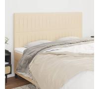 vidaXL Tête de lit simple en tissu crème 180x5x118/128 cm