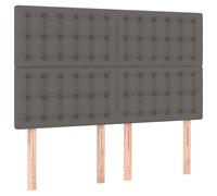 Vidaxl Têtes De Lit 4 Pcs Gris 72x5x78/88 Cm Similicuir Gris