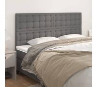 Vidaxl Têtes De Lit 4 Pcs Gris 90x5x78/88 Cm Similicuir Gris