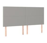 Vidaxl Têtes De Lit 4 Pcs Gris Clair 80x5x78/88 Cm Tissu Gris