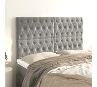 Vidaxl Têtes De Lit 4 Pcs Gris Clair 80x7x78/88 Cm Velours Gris