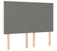 Vidaxl Têtes De Lit 4 Pcs Gris Foncé 72x5x78/88 Cm Tissu Gris