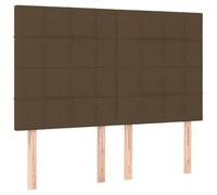 vidaXL Têtes de lit 4 pcs Marron foncé 72x5x78/88 cm Tissu