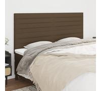 Vidaxl Têtes De Lit 4 Pcs Marron Foncé 80x5x78/88 Cm Tissu Marron