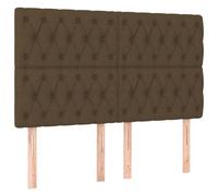 vidaXL Têtes de lit 4 pcs Marron Foncé 80x7x78/88 cm Tissu
