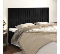 vidaXL Tête de lit simple d'intérieur Velours Noir 200x5x118/128 cm
