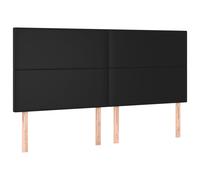 Vidaxl Têtes De Lit 4 Pcs Noir 80x5x78/88 Cm Similicuir Noir