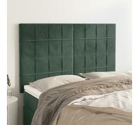 Vidaxl Têtes De Lit 4 Pcs Vert Foncé 72x5x78/88 Cm Velours Vert