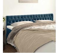 vidaXL Têtes de lit Bleu foncé 180 x 7 x 78/88 cm Velours 346380