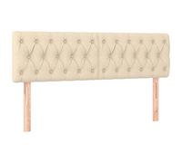 vidaXL Têtes de lit Crème 160x7x78/88 cm Tissu