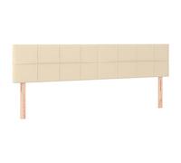 vidaXL Têtes de lit 2 pièces Crème en tissu 100x5x78/88 cm