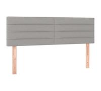 vidaXL Têtes de lit Gris Clair 144x5x78/88 cm Tissu