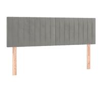 vidaXL Têtes de lit Gris Clair 144x5x78/88 cm Velours