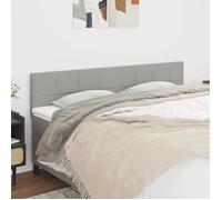 vidaXL Têtes de lit 346088 – 200x5x78/88 cm Tissu Gris clair