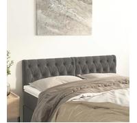 2x Têtes de Lit Gris Clair 100x7x78/88 cm Velours Meubles de Chambre vidaXL