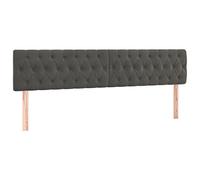 vidaXL Têtes de lit lot de 2 Velours Gris foncé 90x7x78/88 cm