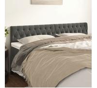 vidaXL Têtes de lit Gris foncé 180x7x78/88 cm Velours 346377