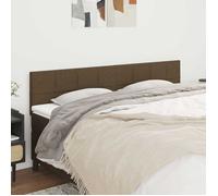 vidaXL Têtes de lit 2 pcs Marron Foncé 80x5x78/88 cm Tissu