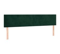 vidaXL – Lot de 2 têtes de lit simples – 80x5x78/88 cm – Velours Vert foncé