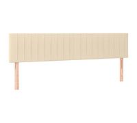 vidaXL Têtes de lit 2 pièces pour lit simple Crème tissu 100x5x78/88 cm