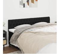 vidaXL Têtes de lit Noir 200x7x78/88 cm Tissu 346384