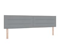 vidaXL Têtière Design Lignes Gris Clair 200 cm Tissu