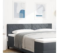 Vidaxl Têtière En Blocs De Losanges Gris Foncé 180 Cm Velours