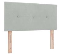 vidaXL Têtière LED capitonnée Gris Clair 80 cm en Velours